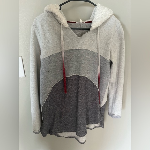 Women’s oversized gray and white hoodie - Picture 2 of 9
